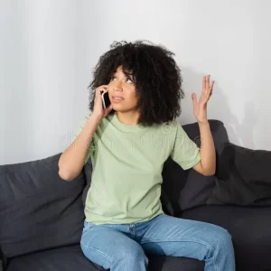 woman talking on phone